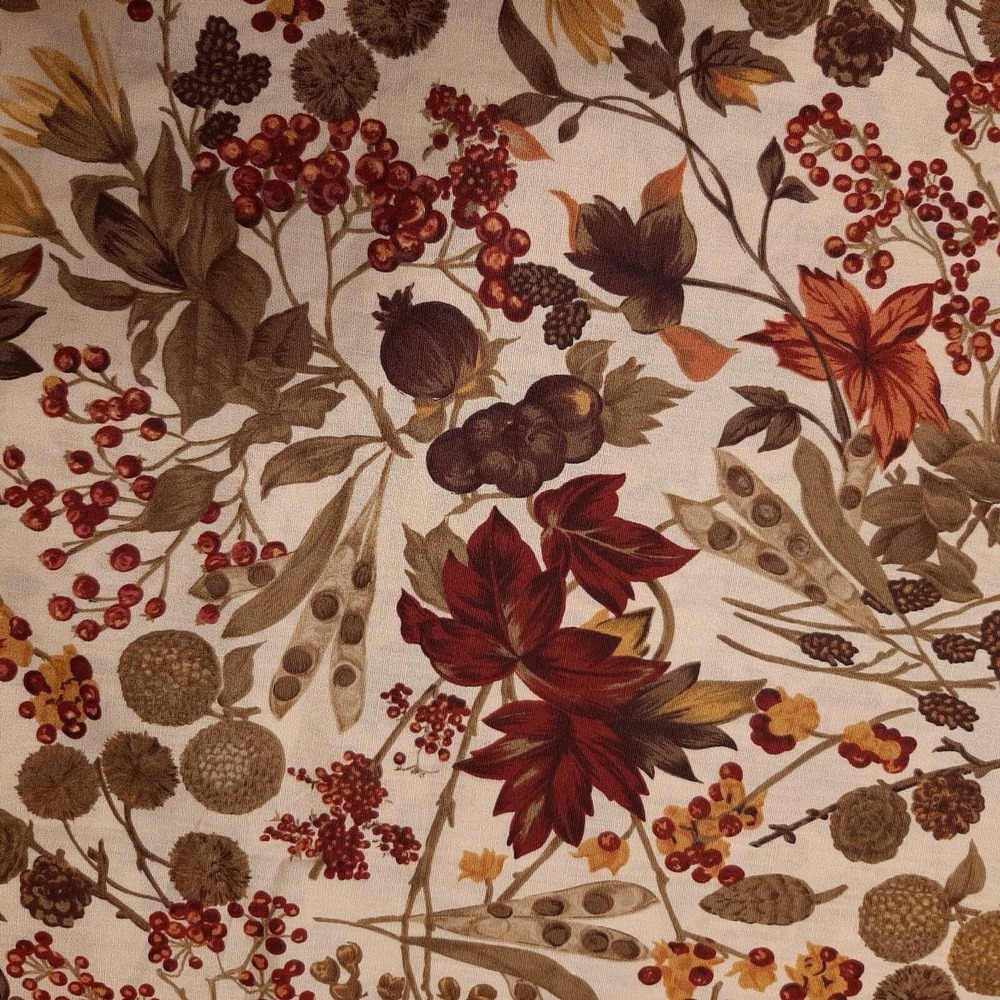 Moda Quilt Fabric Harvest Time Seed Pods Leaves Berries on Cream Cotton 1 Yard